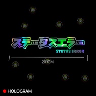 Status error sticker JapaneseKANJI sticker for all motorbikes