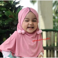 Swarovski Pom Children's Hijab Pom Earring Hijab/ Cute children's hijab/ Children's hijab/
