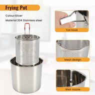 Frying Pot Deep Fryer Pot with Basket Stainless Steel Deep Fryer for Frying Fish Shrimp Chicken and 