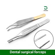 Forceps Intra-Oral Tissue Forceps Stainless Steel Handle Forceps With Toothed Straight Elbows Long A