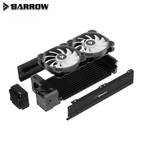 BARROW 360mm Radiator+17W PWM Pump+Fan Integrated ITX case integration solution Copper Water Dischar