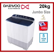 WINIA Daewoo Washing Machine Korea EXTRA BIG 20KG Semi Automatic Washer DW-2000NBT Mesin Basuh Auto Separuh