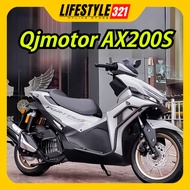 Crash Bar Qjmotor AX200S Body Exhaust Protector Motorcycle Carbon Steel Crash Guard AX200S Scooter