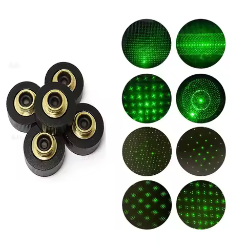 (Does not include laser) 5pcs Green Laser Pointers Star Cap Laser Pen accessory Adjustable Focus Com