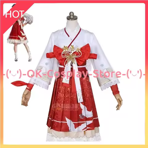 [Custom Made] Game Naraka Bladepoint Tsuchimikado Kurumi Cosplay Costume Hutao Kimono Women Dress Ha