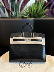 Hermes Birkin 20 ck89 lizard 🦎 黑銀 w /2025