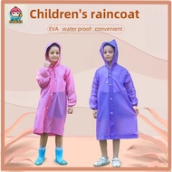 Kids Raincoat Foldable Waterproof Thick EVA Unisex Outdoor Hooded Poncho Adult Rainwear Rain Poncho