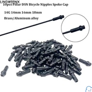 LINDW99NX 10pcs Highway Bicycle Nipples, Anti Wear Pillar DSN Spoke Cap, Brass/Aluminum alloy 14G 14