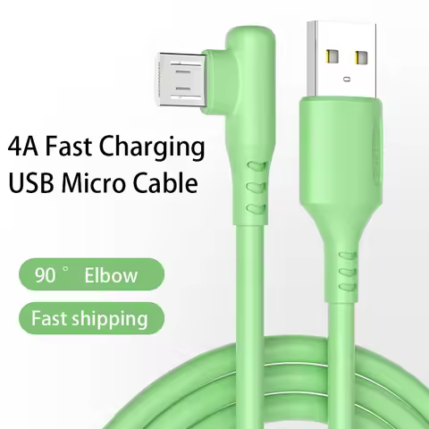 Kebiss 90 Degree Elbow USB Micro Cable 4A Fast Charge USB Data Cable for Samsung Xiaomi LG Tablet Mo