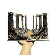 Forest Layout ver.15 straight shape with fish tank canopy size 30x20x20cm (Ms061)