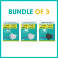 Icon Protective 3D Duckbill Series - Mix Colour 2C+1C [Bundle of 3]