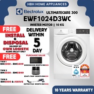[FREE BASIC INSTALL] Electrolux EWF1024D3WC 10kg UltimateCare 300 front load washing machineAdded hy