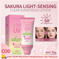 LBLS SPF50+ Cherry Blossom Gradient Sunscreen Lotion Whitening Refreshing UV-protective Sunscreen