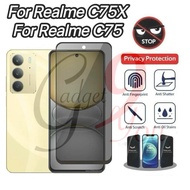ฟิล์มกันเสือกสำหรับ Realme C75X /C75x/C75 /Realme14X/14x ฟิล์มกันรอยกระจกนิรภั ป้องกันการแอบดู ป้องก