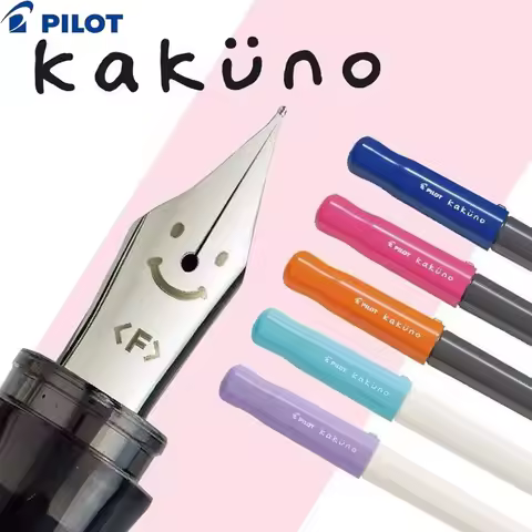 Pilot Kakuno Fountain Pen,Multi-Colors F/M Smiley Face Nib Comfortable Grip Gift for Writer And Stud