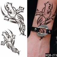 Men's Waterproof Temporary Tattoo Sticker Body Hand Wrist Cool Hipster Black Sleeve Tattoo