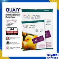 [1 PACK] A4 120/160/200/300GSM QUAFF Double Sided Glossy Photo Paper 50 Sheet/Pack | SPX