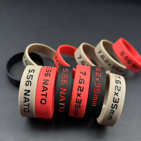 4PCS Tactical Magazine Marking Band 5.56/7.62 Magazine Marking Rubber Band for M4/M16 AR15 AK 47 74 