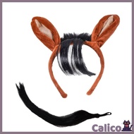 Cali Horse Costume Horse Ear Headband Horse Tail Halloween Horse Cosplay Accessories