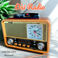 Đài radio NS 8898 BT kết nối bluetoothFMAMSW có cổng usb thẻ nhớ
