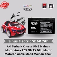 Aki Pmb Motor Anak, Mainan Mobil Anak 6V 7Ah VRLA SINUS ELECTRIC