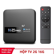 Hộp Giải Mã Truyền Hình Android 10 H20PRO 4K HD Wifi Kép Lõi Tứ Hỗ Trợ Video 1080P Tích Hợp Trợ Lý G