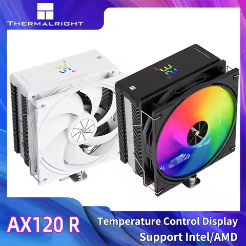Thermalright AX120-R 4 Heat Pipes CPU Cooler ARGB PWM Professional Digital Display Radiator for LGA1