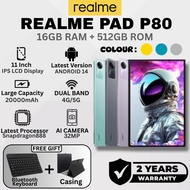 ✨CRAZY PROMO✨ Realme Pad Tablet Pad P80 l Android 14.0 [16GB RAM 512GB ROM] Dual SIM 5G LTE Smart Ta