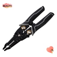 BEAUTY Wire Stripper, Black 9-in-1 Crimping Tool, Durable High Carbon Steel Cable Tools Electricians