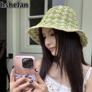 HSHELAN Straw Hat, UV Protection Folding Bucket Hat,  Breathable Fisherman Hat Women