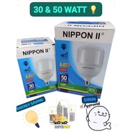 NIPPON II LED E27 BULB 30W & 50W MENTOL LAMPU ENERGY SAVING LED BULB WHITE LIGHTING E27 LAMP HOLDER