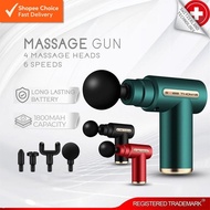 Swiss Thomas Portable Massage Gun for Muscle Relaxation – 6 Speeds, 4 Massage Heads