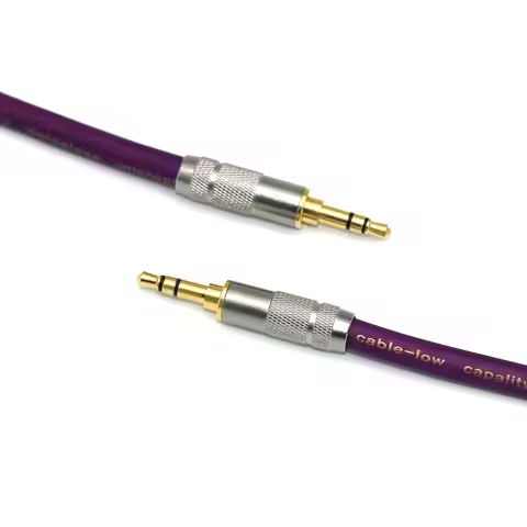 HiFi AUX Cable 3.5mm Audio Speaker Cable Straight TRS to Straight TRS Jack for Guitar Gold-Plated Au