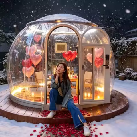 3m 5m 8m Bubble Starry Sky Dome Glamping House Tent Transparent PC Polycarbonate Geodesic Dome for R
