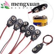 MENGXUAN 10Pcs Battery Holder Clip, Snap on I / T Type Cable Battery Clip Connector, 9 Volt Battery 