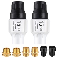 2 Pack Drip Irrigation Pressure Regulator Kit Water Backflow Preventer for 3/4 Garden/Faucet Hose Th