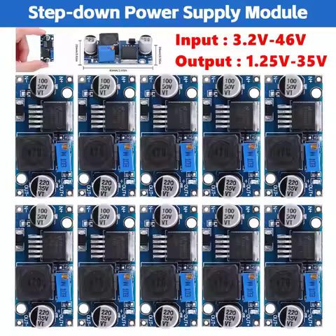 10-1PC LM2596S Step-down Power Converter Module DC-DC Converter Step Down Module Power Supply 3.2V-4