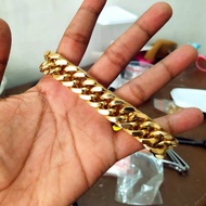 22k gold titanium centipede chain bracelet