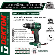 DEKTON M21-KB1368PRO 13mm 3-function drill, Eco-TurBo, pulse generator, Makita universal battery