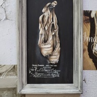 手繪靜物芭蕾舞鞋長方框飾