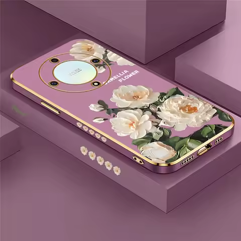 Honor X9B X7 X7B X8B X8 Flower Case Shockproof Plating Flower Cover For Huawei Honor 8X 9X Pro X40 X