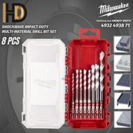 Milwaukee SHOCKWAVE Impact Duty 8 Pcs Multi Material Drill Bits Set / Milwaukee Drill Bit Set / 4932