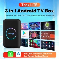 2025 CarlinKit Wireless CarPlay Android Box 3 in 1 Android 10 TV Box Wired to Wireless 2G+32G Car Sm