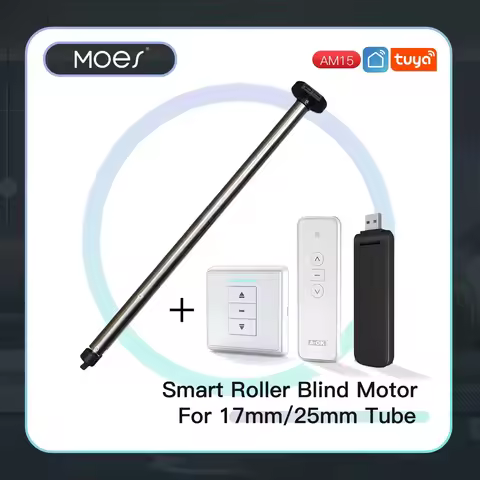 New Automatic AM15 Tubular Roller Blind Motor for 17/25mm Tube Motorized Electric Blind Shade RF433