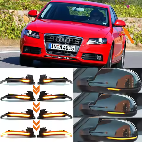 For Audi A3 8P B8.5 A4 A5 B8 Q3 A6 C6 4F S6 S4 S5 S6 A8 D3 8K S8 Dynamic Blinker Mirror Light LED Tu