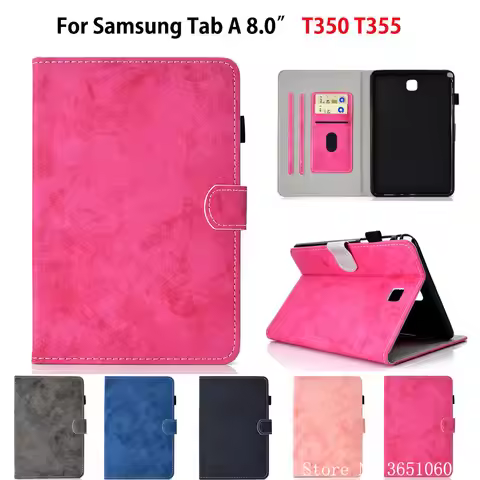 Case For Samsung Galaxy Tab A 8.0" T350 T355 P350 P355 SM-T350 Cover Smart Cases Funda Tablet Silico