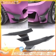 Universal Carbon Fiber Look Car Front Bumper Lip Splitter Fins Body Canards Diffuser Spoiler for
