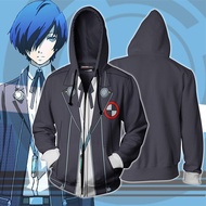 Persona 3 Zipper Hoodie Anime Coat 3D Print Jacket Outerwear