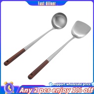 In stoick-Wok Spatula and Ladle Tool Set, 17 Inches Spatula for Wok, Stainless Steel Wok Spatula