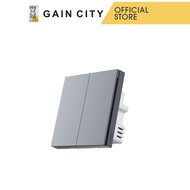 Aqara Smart Wall Switch H1 Pro (no-neutral, Double Rocker) Black Qbkg28lm-blk